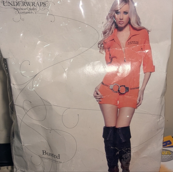 Underwraps Busted Prisoner Romper Only Adult Costume Small Female Sexy Cosplay - Picture 1 of 8